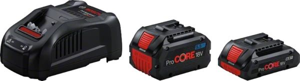 Набір акумулятора та зарядного пристрою Bosch Professional ProCore 18В 2х18В 4А·год+5.5А·год ЗП GAL