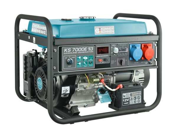 Генератор бензиновий Konner&amp;Sohnen KS 7000E 1/3, 230/400В, 5.5/5.0кВт, LED-дисплей, електростартер,