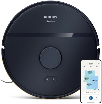 Робот-пилосос Philips Series 2000, h=9.7см, вологе прибирання, конт пил -0.38л, вода -0.3л, автон. р