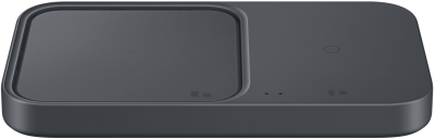 Зарядний пристрій бездротовий Samsung Duo 15Вт з блоком живлення, сірий темний