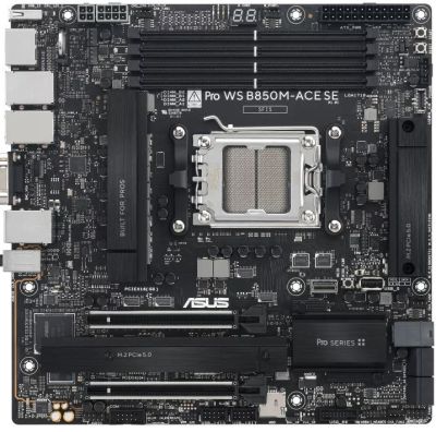 Материнcька плата ASUS PRO WS B850M-ACE SE sAM5 B850 4xDDR5 M.2 HDMI DP D-Sub USB Type-C mATX