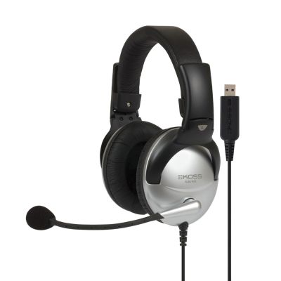 Гарнітура комп'ютерна стерео Over-ear Koss SB45 USB, Uni Mic, 2.4м, Сріблястий