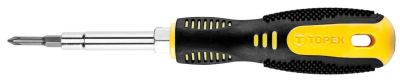Викрутка TOPEX для насадок 1/4", двосторонні біти 2шт, SL,PH, сталь CrV