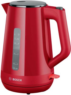 Електрочайник Bosch 1.7л, пластик, червоно-чорний