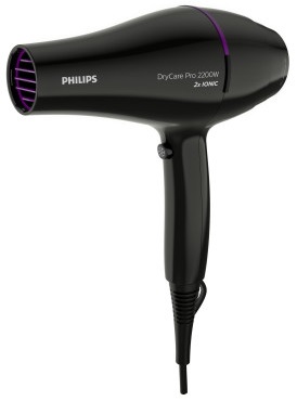 Фен Philips DryCare ACmotor, 2200Вт, 3 режими, дифузор, іоніз-я, хол. обдув, чорний