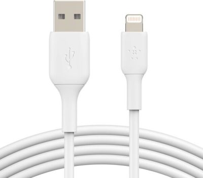 Кабель Belkin USB-A > Lightning заряджання/синхронізації 12Вт, 1м, PVC, білий