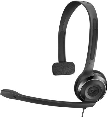 Гарнітура комп'ютерна моно On-Ear EPOS PC 7 Chat, USB, односпрямований, 2м, Чорний