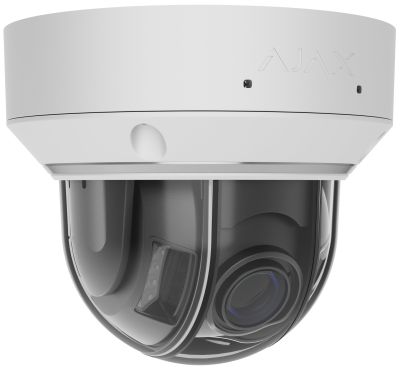 IP-камера дротова Ajax DomeCam HLVF 8 MP White, 2.8–12 мм, PoE, True WDR, IP65, ІЧ 40 м, LED 25 м, а