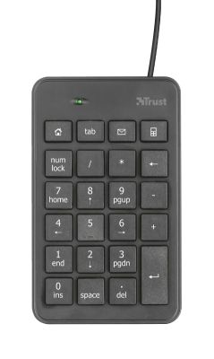 Клавіатура мембрана Trust Xalas USB-A Numeric Keypad 23Key, USB-A, чорний