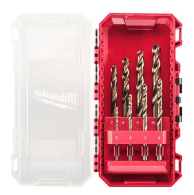 Набір свердел по металу Milwaukee HSS-Co PACKOUT, 3-10мм, кейс, 8шт