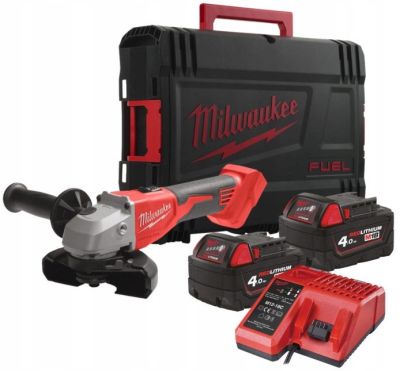 Шліфмашина кутова акумуляторна Milwaukee M18 BLSAG125X-402X 125мм 18В 2x4А·год ЗП М12-18С 11000об/хв