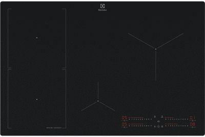 Варильна поверхня Electrolux індукційна, 80см, розширена зона, датчик кипіння, Hob2Hood, чорний мато