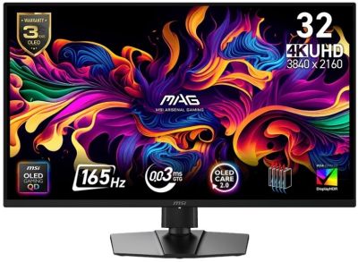 Монітор MSI 31.5" MAG 322UP-E16 2xHDMI, DP, USB-C, Audio, QD-OLED, 3840x2160, 165Hz, 0.03ms, sRGB 13
