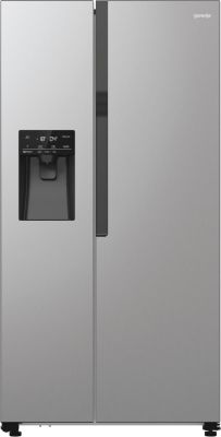 Холодильник SBS Gorenje, 179х70х92см, 2 двері, 376(190)л, А++, NF+, Інв., Зона св-ті, диспенсер, ген