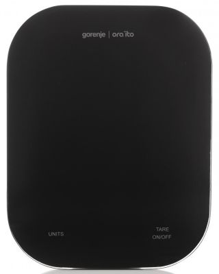 Ваги Gorenje кухонні, 10кг, AAAx3 в комплекті, скло, чорний