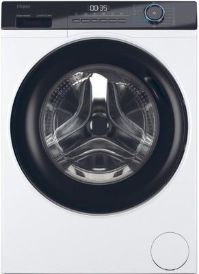 Пральна машина Haier фронтальна, 7кг, 1400, A, 44см, дисплей, пара, інвертор, люк чорний, прямий при