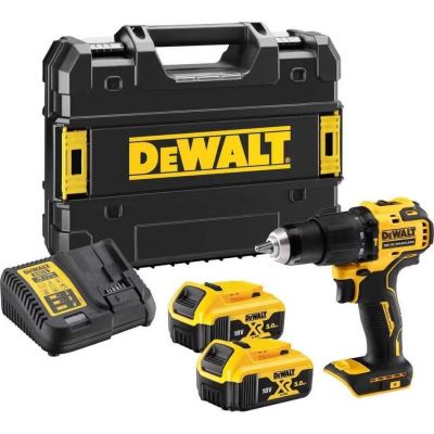 Шурупокрут-дриль ударний акумуляторний DeWALT XR Li-Ion 18В 2х5А·год 65Нм 0-450·0-1650об/хв кейс ЗП