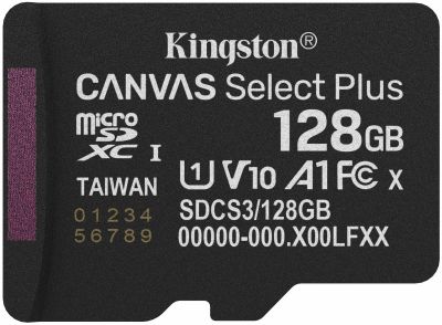 Карта пам'яті Kingston microSD  128GB C10 UHS-I A1 V10 R150MB/s