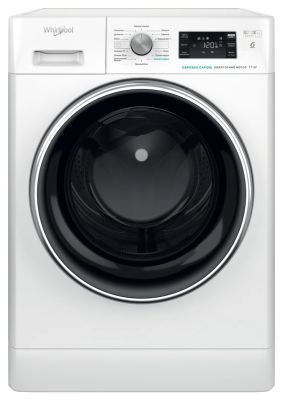 Пральна машина Whirlpool фронтальна, 11кг, 1400, A, 60см, дисплей, пара, інвертор, люк чорний, білий