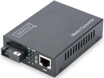 Медіа конвертор DIGITUS Gigabit, RJ45 / SM SC SX, BiDi Tx1550nm/Rx1310nm, 20км