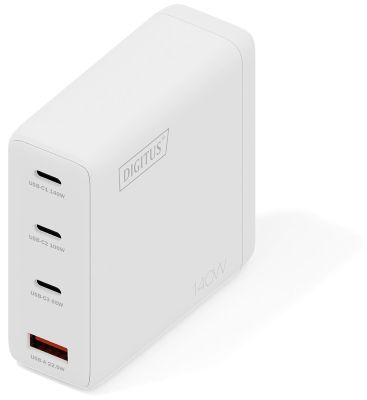 Зарядний пристрій DIGITUS GaN 3хUSB-C, 1хUSB-A, 140W