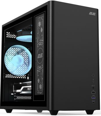 Корпус 2E Credo Plus V350BG без БЖ, 1xUSB3.0, 1х USB 2.0, 1xUSB Type-C, 3x120мм ARGB, VGA 350мм, LCS