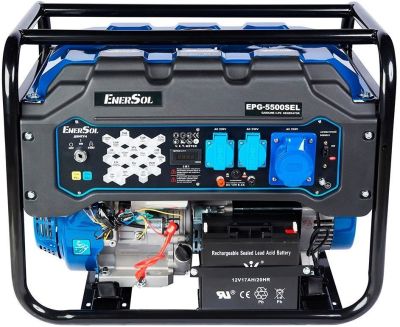 Генератор газобензиновий Enersol EPG-5500SEL LPG 230В, 1 фаза, 5.5кВт, електростартер, 78.4кг