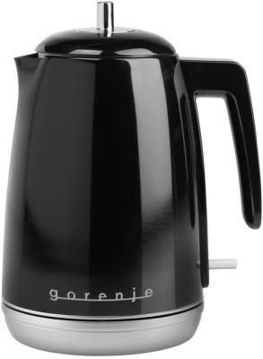 Електрочайник Gorenje 1.7л, Strix контроль, чорний