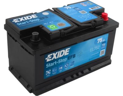 Акумулятор Exide Start-Stop EFB 12В 75А·год 730А R+ (EL752)