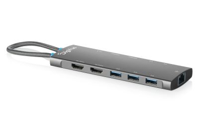 Док-станція DIGITUS USB-C > 2xHDMI/5xUSB-A/2xUSB-C/PD/RJ54