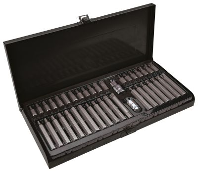 Біти Neo Tools перехідники 2шт, H,M,T, сталь S2, кейс, набір 40шт