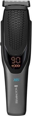 Машинка для стрижки Remington Power X Series X6, мережа+акум., насадок-4, сталь, чорно-сірий