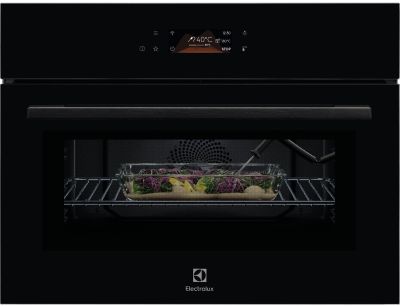 Духова шафа Electrolux електрична компактна, 44л, дисплей, конвекція, ф-ція мікрохвиль, чорний
