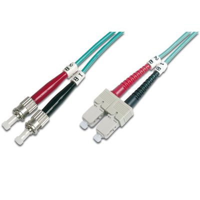 Патч-корд волоконно-оптичний DIGITUS ST/UPC-SC/UPC, 50/125, MM, OM3, duplex, 2м