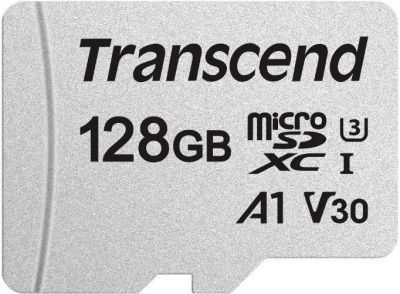 Карта пам'яті Transcend microSD  128GB C10 UHS-I R100/W40MB/s + SD