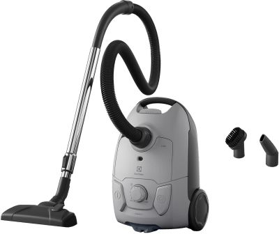 Пилосос Electrolux мішковий, 650Вт, 3л, HEPA12, s-bag, 2 насадки, сірий