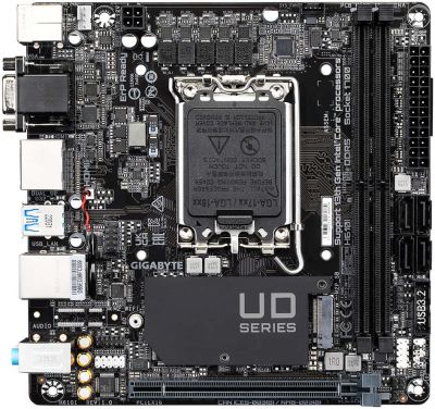 Материнська плата GIGABYTE H610I s1700 H610 2xDDR5 M.2 HDMI D-Sub ATX