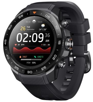 Смарт-годинник Mibro GS Explorer S 48мм, 1.32", 466x466, AMOLED, BT 5.3, Dual-band GPS, 10 ATM, чорн