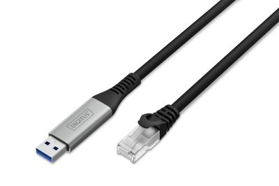 Кабель DIGITUS Ethernet USB-A - RJ45 CAT 6A S/FTP, 1 Gbit/s, 10m, LSZH