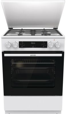 Плита Gorenje комбінована, 71л, 60x60см, дисплей, IconLed, чавун, білий