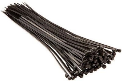Хомут-стяжка Top Tools, пластик, 3.6x300мм, чорний, 100шт