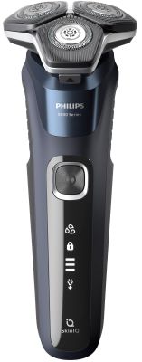 Бритва електр. Philips роторна Series 5000, 9Вт,  бритв.головок-3, Li-Ion, сух.+волог., тример, сині