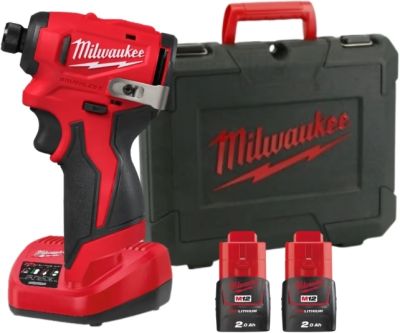 Гвинтоверт ударний акумуляторний Milwaukee M12 BLIDRC-202C 12В АКБ 2х4А·год 124Нм 0-3000об/хв 1/4" З