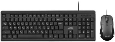 Комплект клавіатура та миша 2E MK401 USB-A, EN/UK/RU, чорний