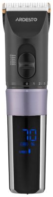 Машинка для стрижки  ARDESTO HC-Y40-DBS, мережа+акум., насадок-4, титан. напил + кераміка, чорний