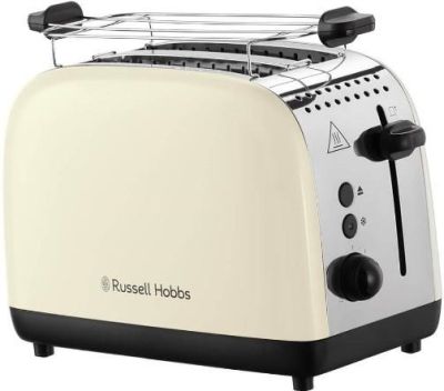 Тостер Russell Hobbs Colours Plus 1600Вт, підігрів, розморожування, метал., бежевий