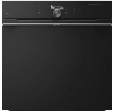 Духова шафа Gorenje електрична, 77л, A+, пара, дисплей, піроліз, готув. на різн рівнях, чорний