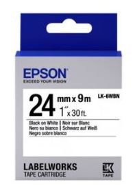 Картридж зі стрічкою Epson LK6WBN принтерів LW-600P/LW-700/LW-Z710/LW-900P/LW-1000P/LW-Z5000BE Std B