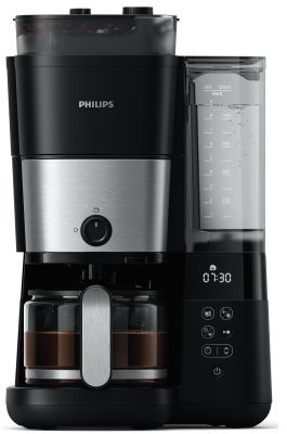 Кавоварка Philips крапельна All-in-1 Brew 1.25л, зерно + мелена, дисплей, підігрів кавника, кавомолк