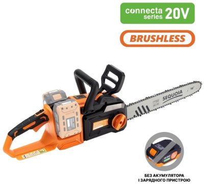 Пила ланцюгова акумуляторна SEQUOIA SBC4016BS 40В(20В+20В) шина 40см 3/8" 25м/с 3.9кг без АКБ та ЗП